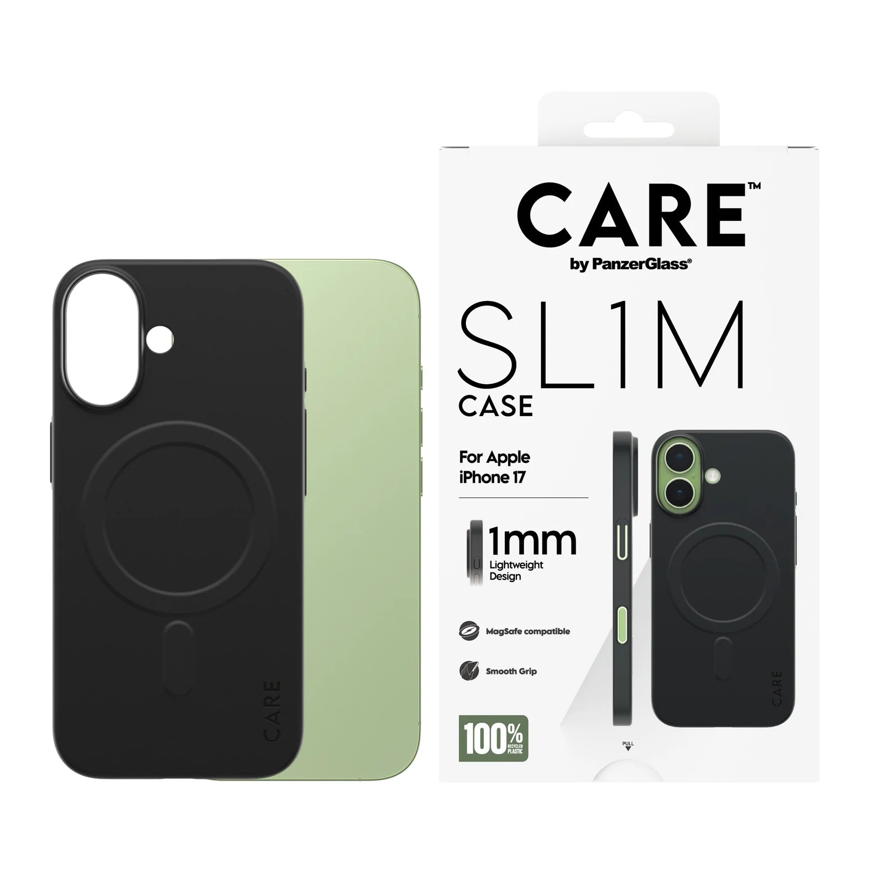 CARE SL1M Case Black with MagSafe for iPhone 17 Series and iPhone Air