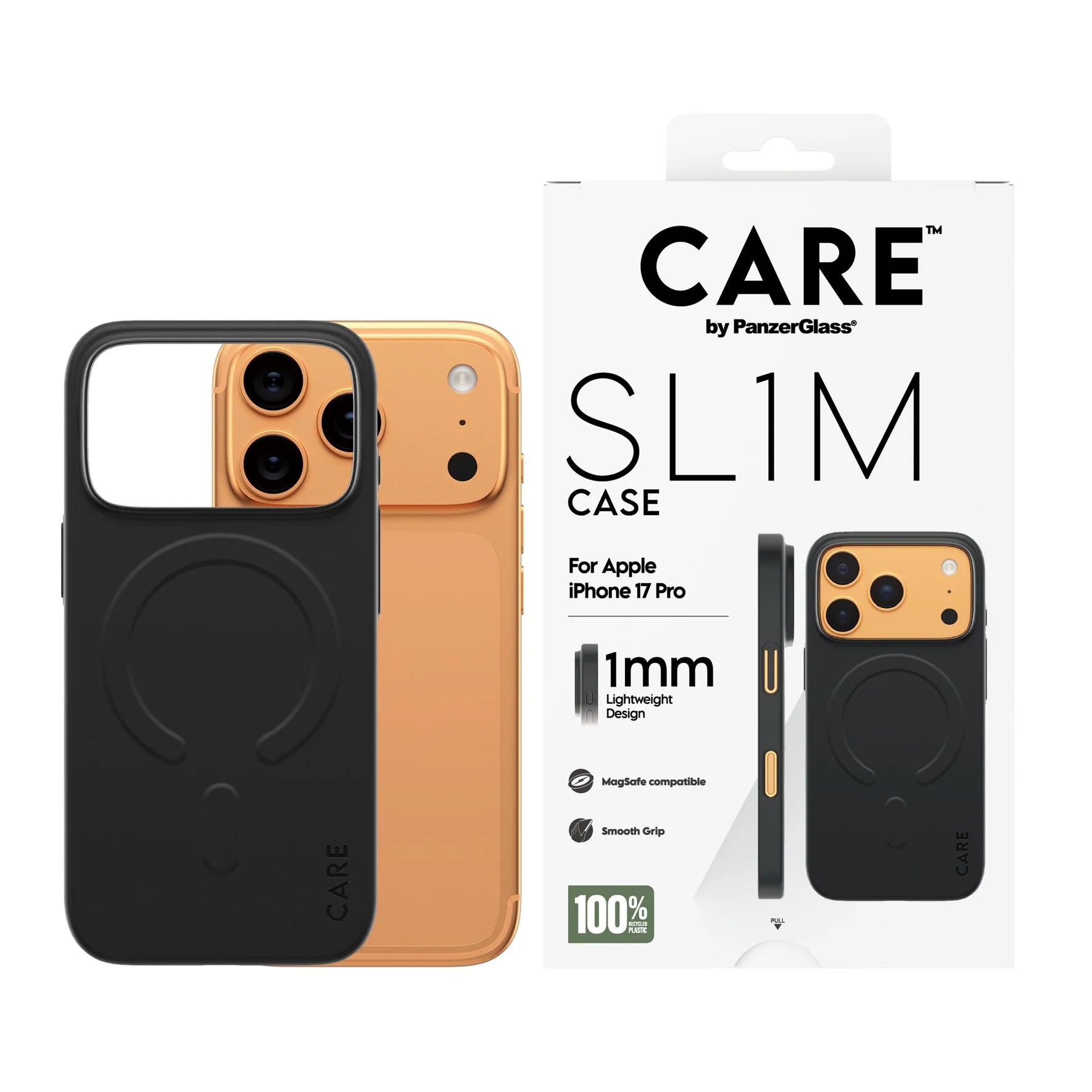 CARE SL1M Case Black with MagSafe for iPhone 17 Series and iPhone Air
