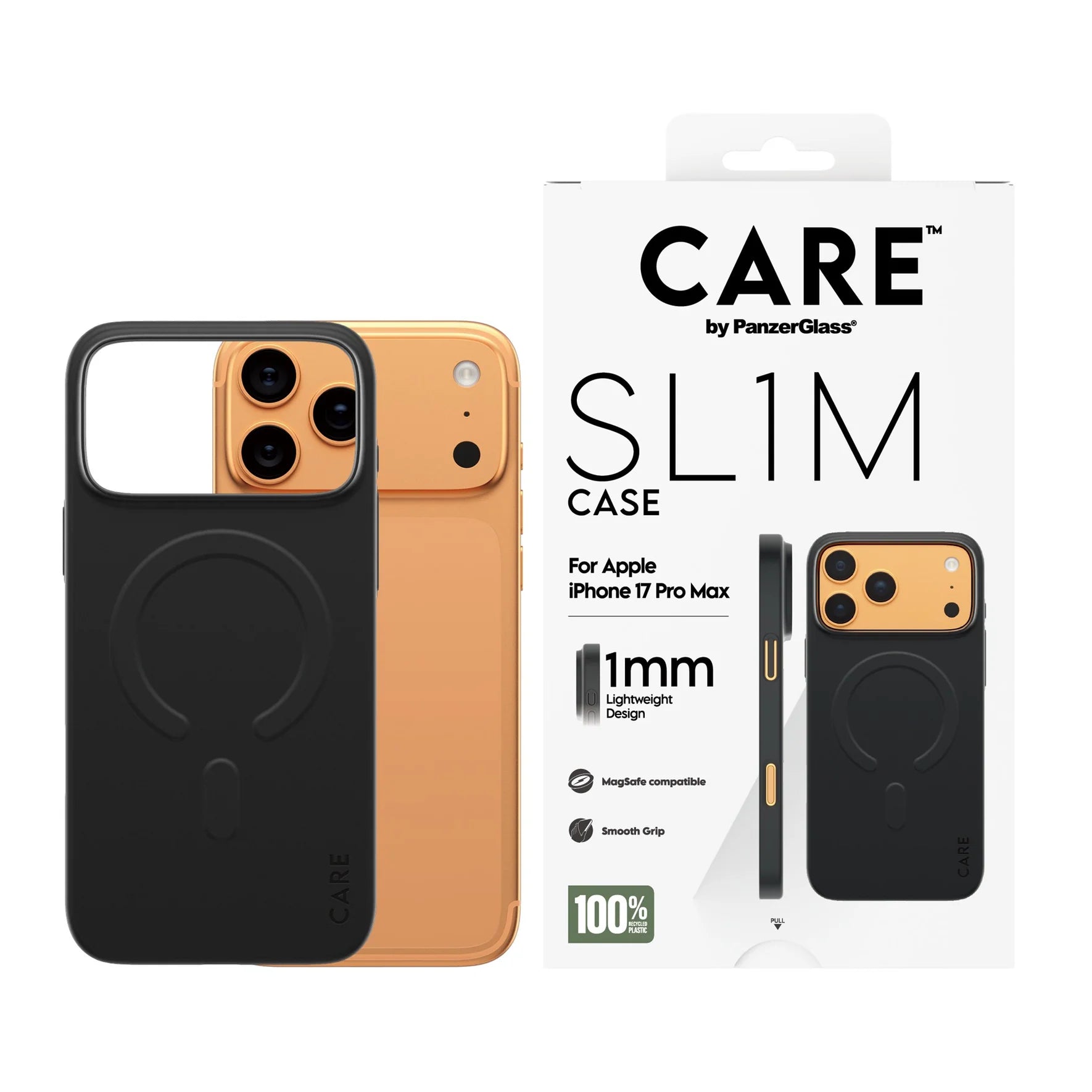 CARE SL1M Case Black with MagSafe for iPhone 17 Series and iPhone Air