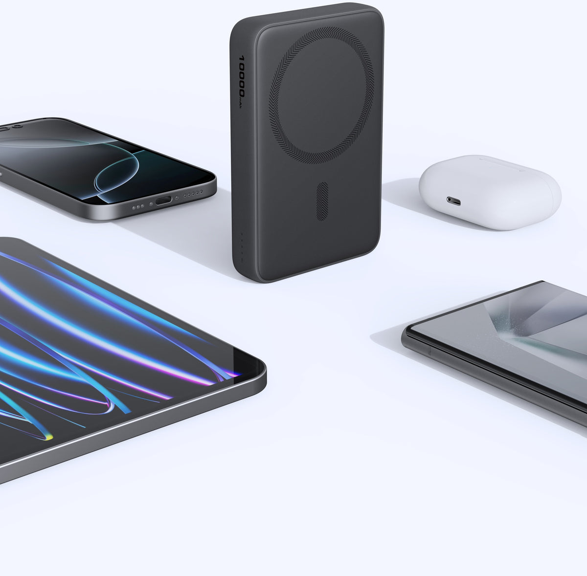 Aukey PowerBank MagFusion Slim Qi2 10KmAh Magnetic Grey