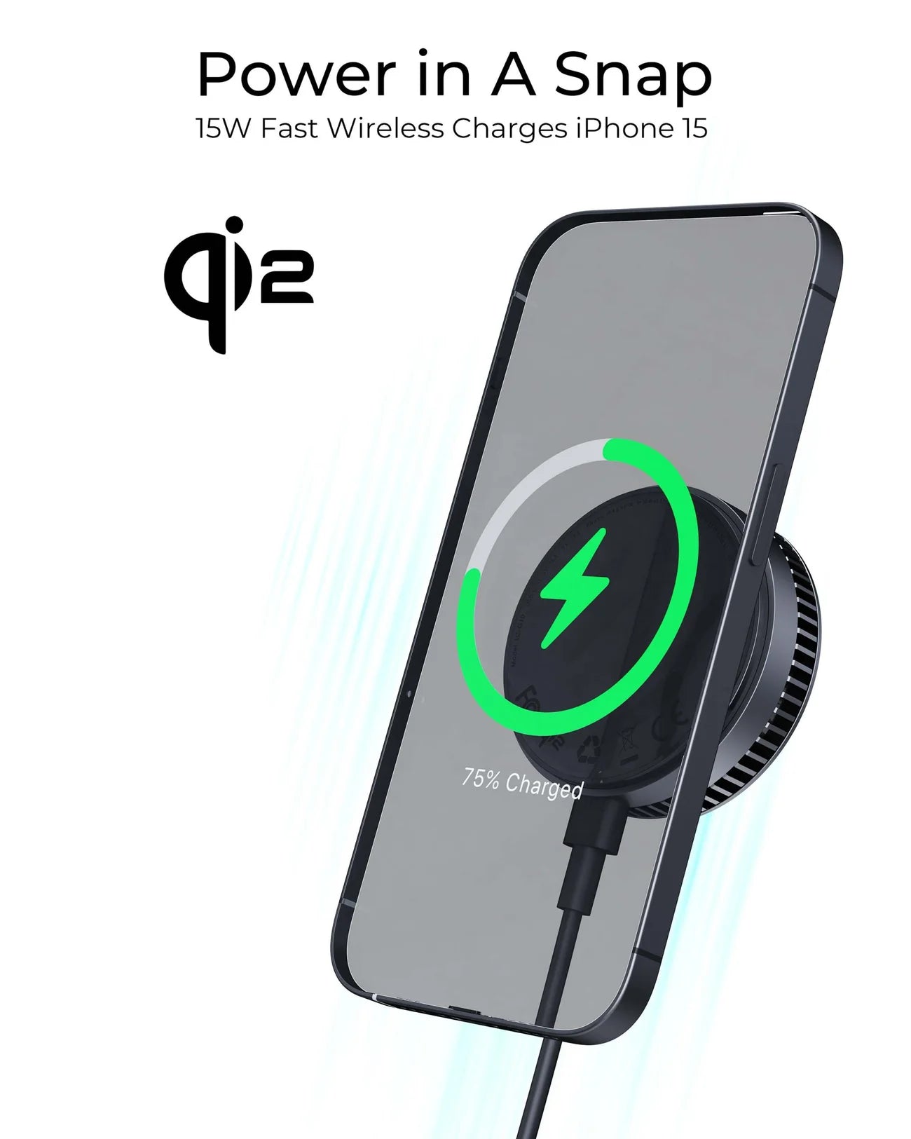 Aukey MagFusion GameFrost Qi2 Active Cooling Wireless Charging Pad