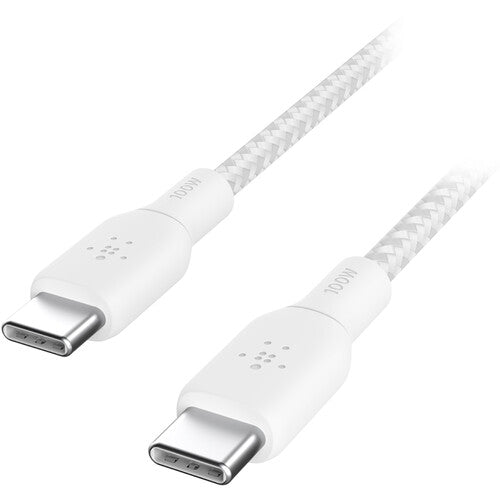 Belkin BoostCharge Braided USB-C to USB-C Cable 3m 100W White