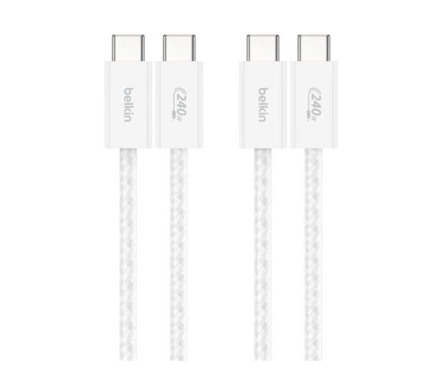 Belkin Braided Soft C to C Cable 1.5m 240W 2.0 2pack