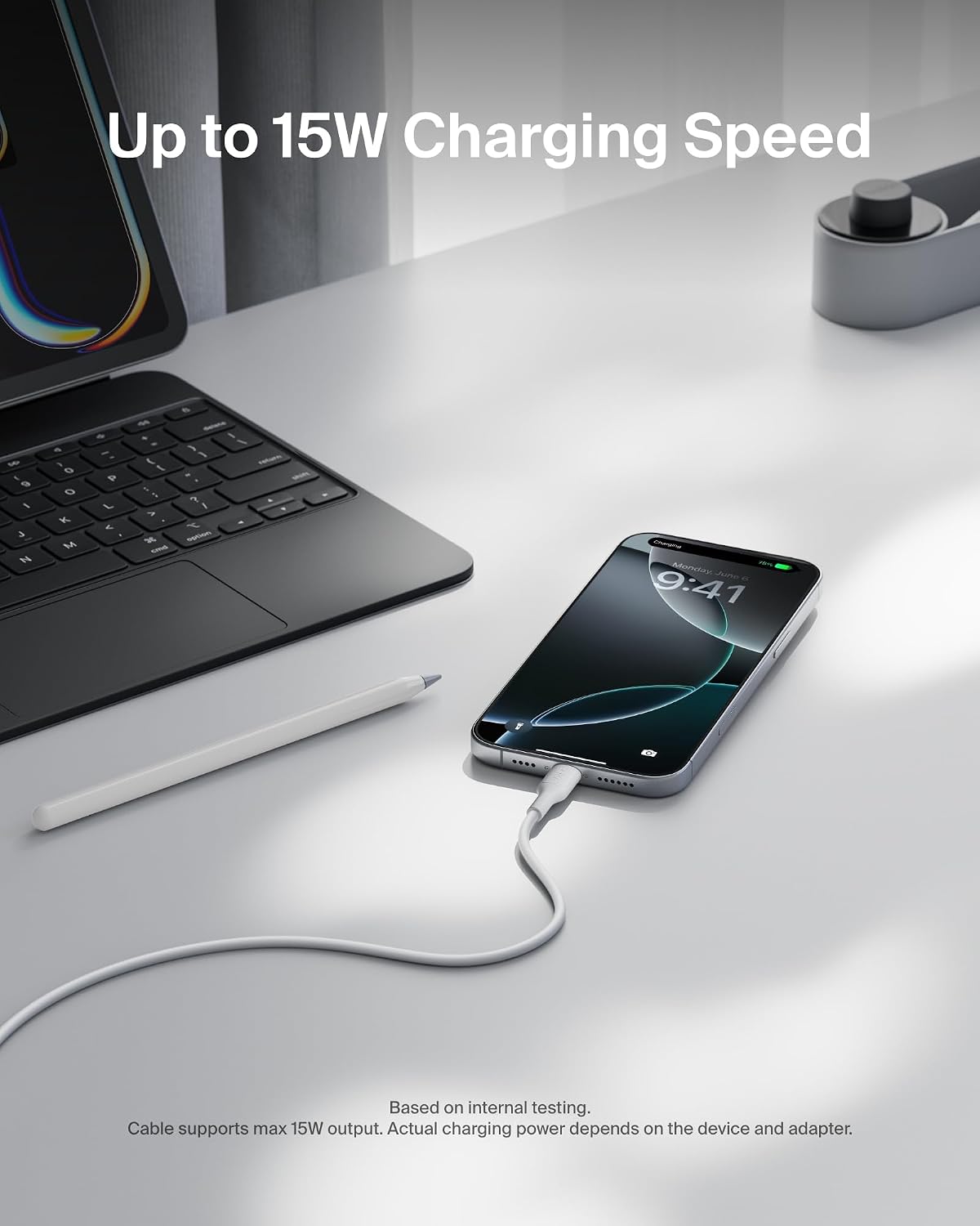 Belkin BoostCharge PVC USB-C to USB-A Cable 3m White