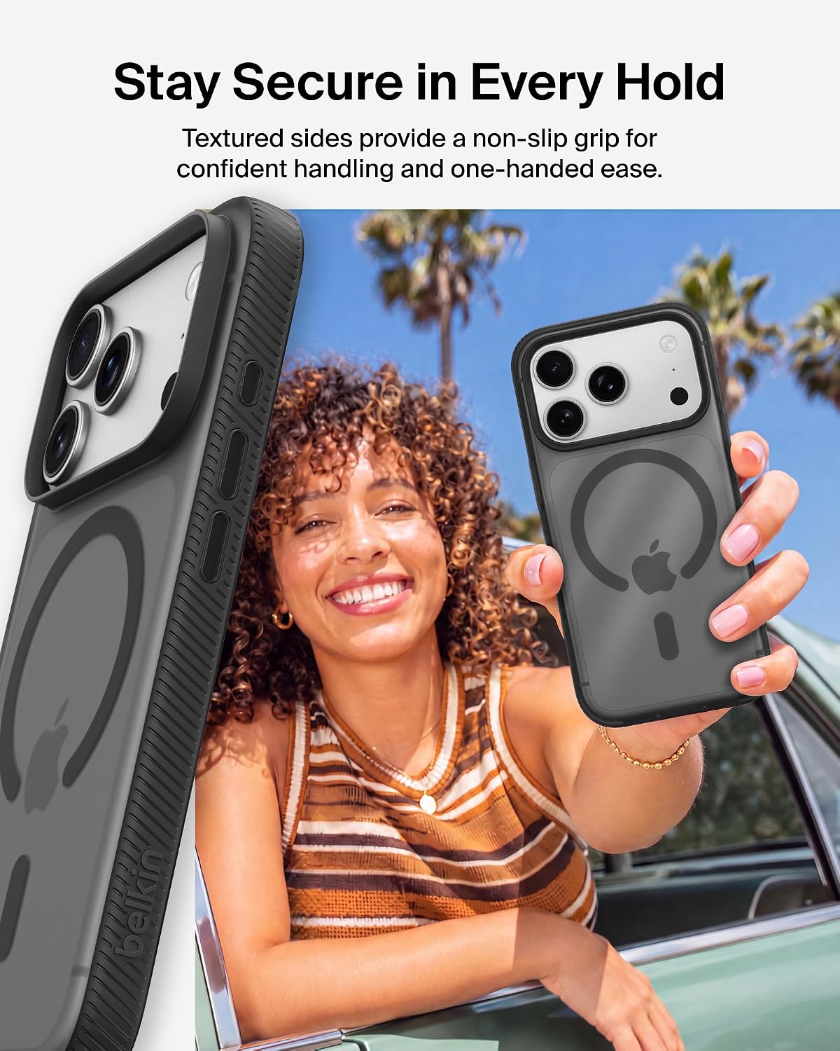Belkin Colored Grip Case for iPhone18 Pro / Pro Max Black