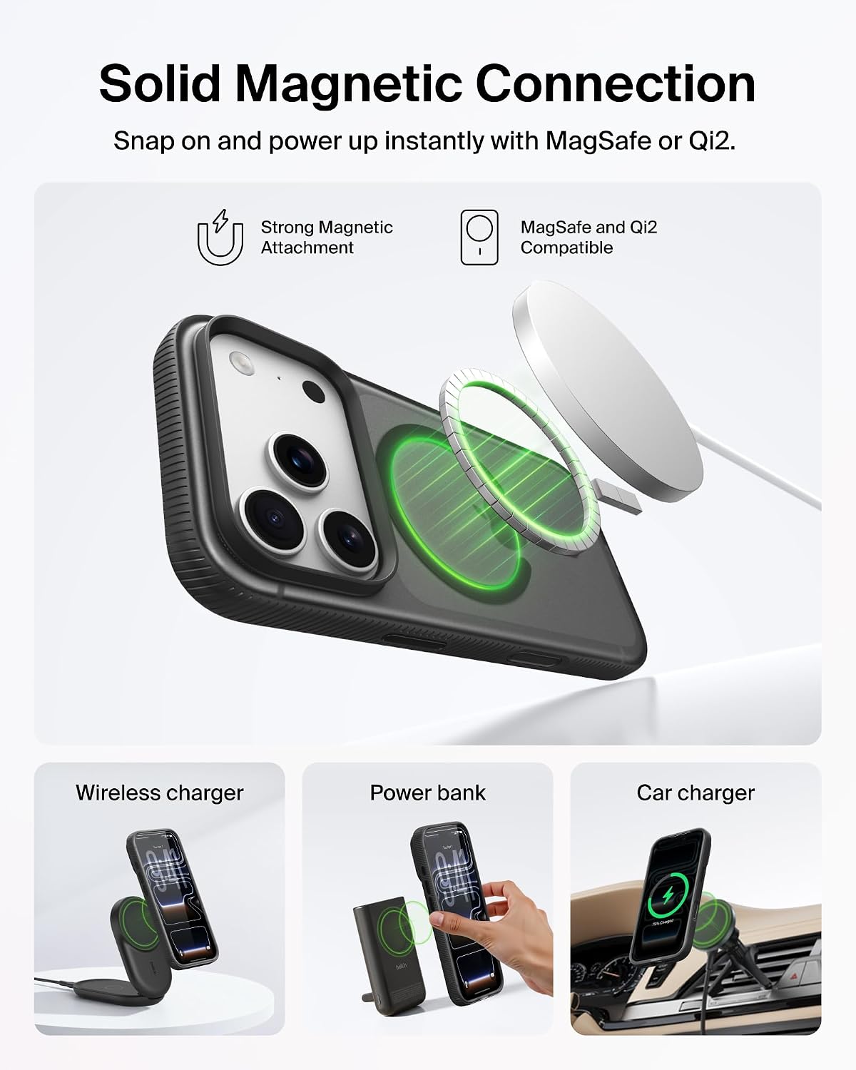 Belkin Colored Grip Case for iPhone18 Pro / Pro Max Black