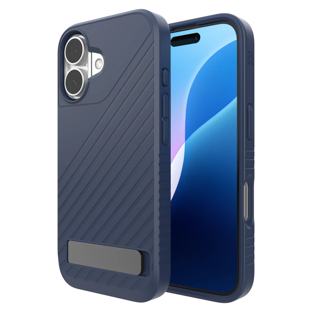 ZAGG iPhone 16 Series Case Denali Snap with kick Stand Navy