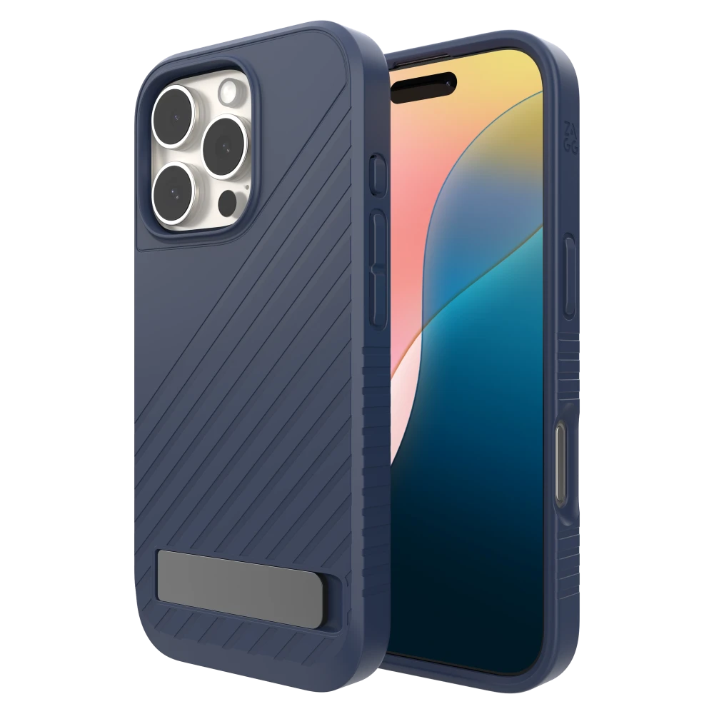 ZAGG iPhone 16 Series Case Denali Snap with kick Stand Navy