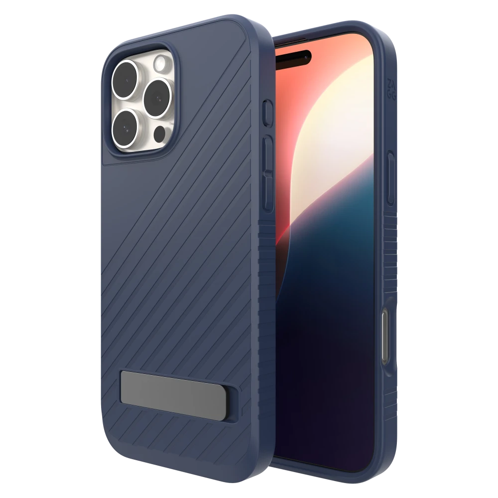 ZAGG iPhone 16 Series Case Denali Snap with kick Stand Navy