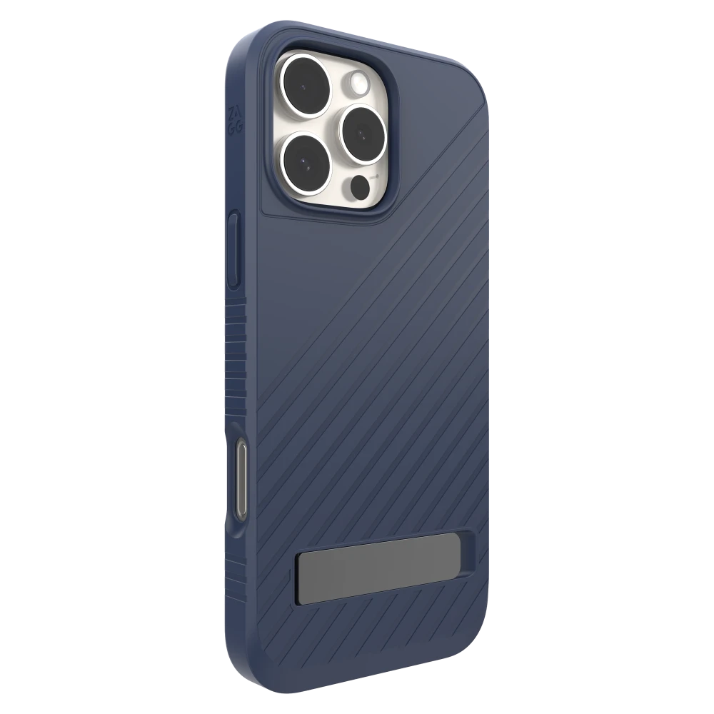 ZAGG iPhone 16 Series Case Denali Snap with kick Stand Navy