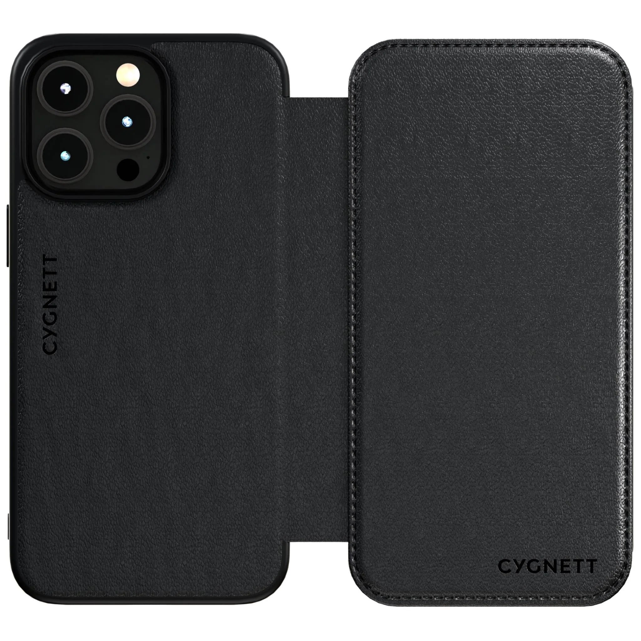 Cygnett MagWallet Leather Wallet Case for iPhone 15 Series Black