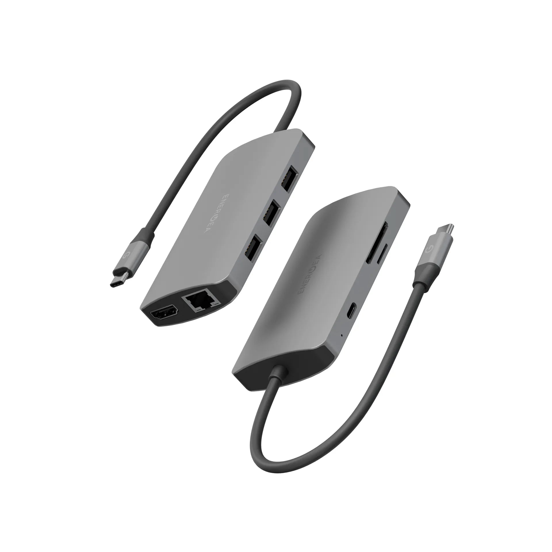 Energea AluHub HD Pro 2, 8-in-1 Superspeed Aluminum Gunmetal