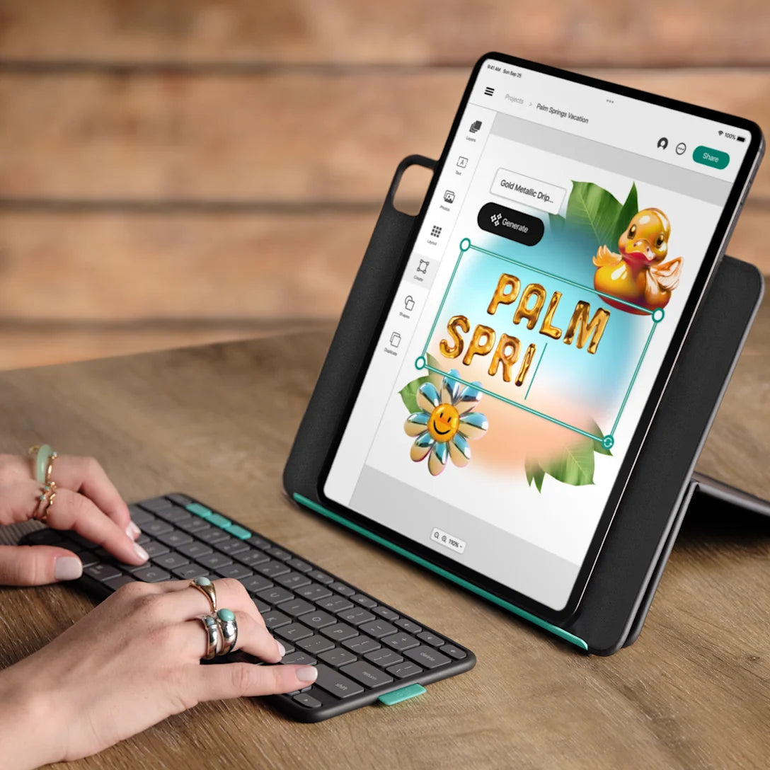 Logitech FlipFolio for iPad Pro (M4), iPad Air (M2, M3) Graphite