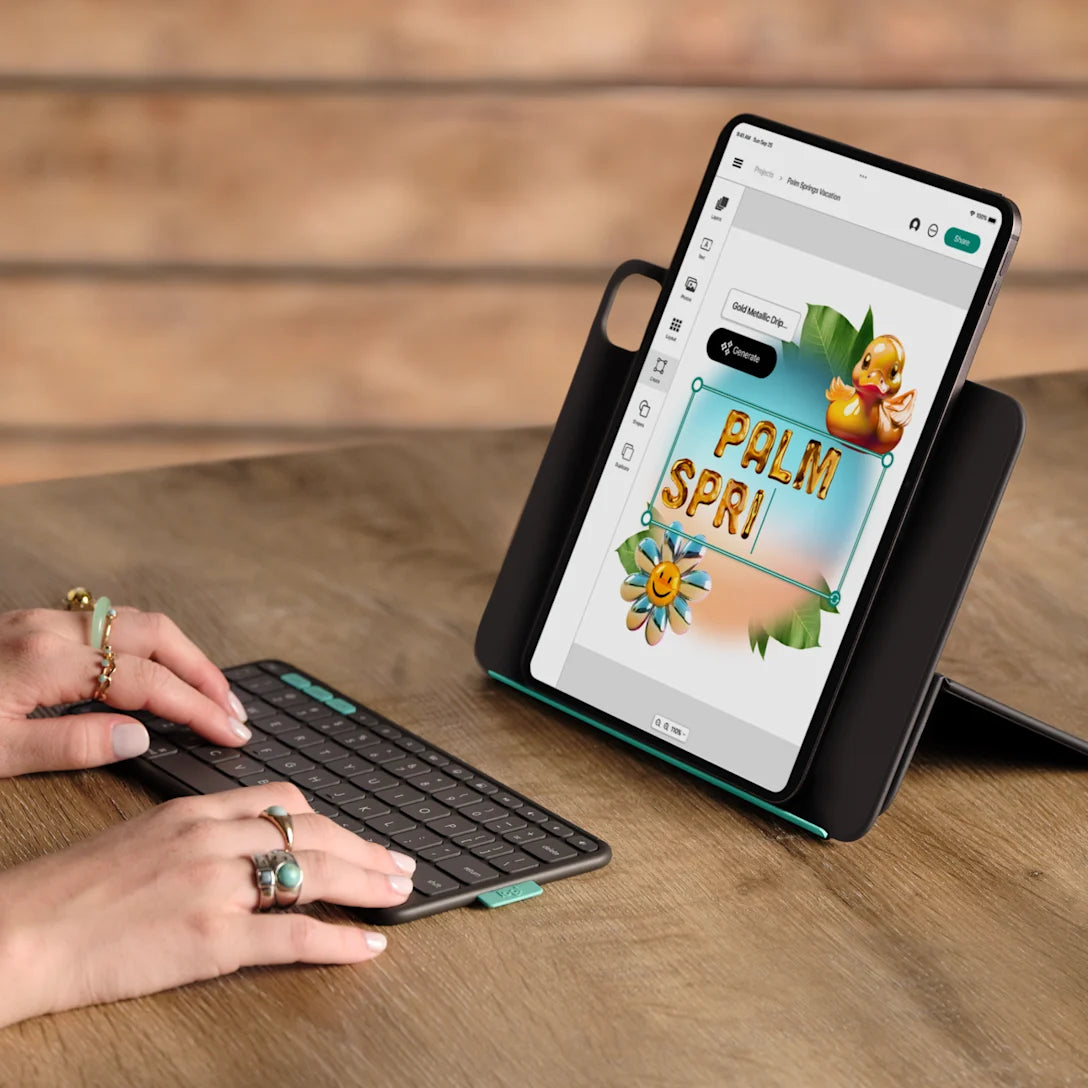 Logitech FlipFolio for iPad Pro (M4), iPad Air (M2, M3) Graphite