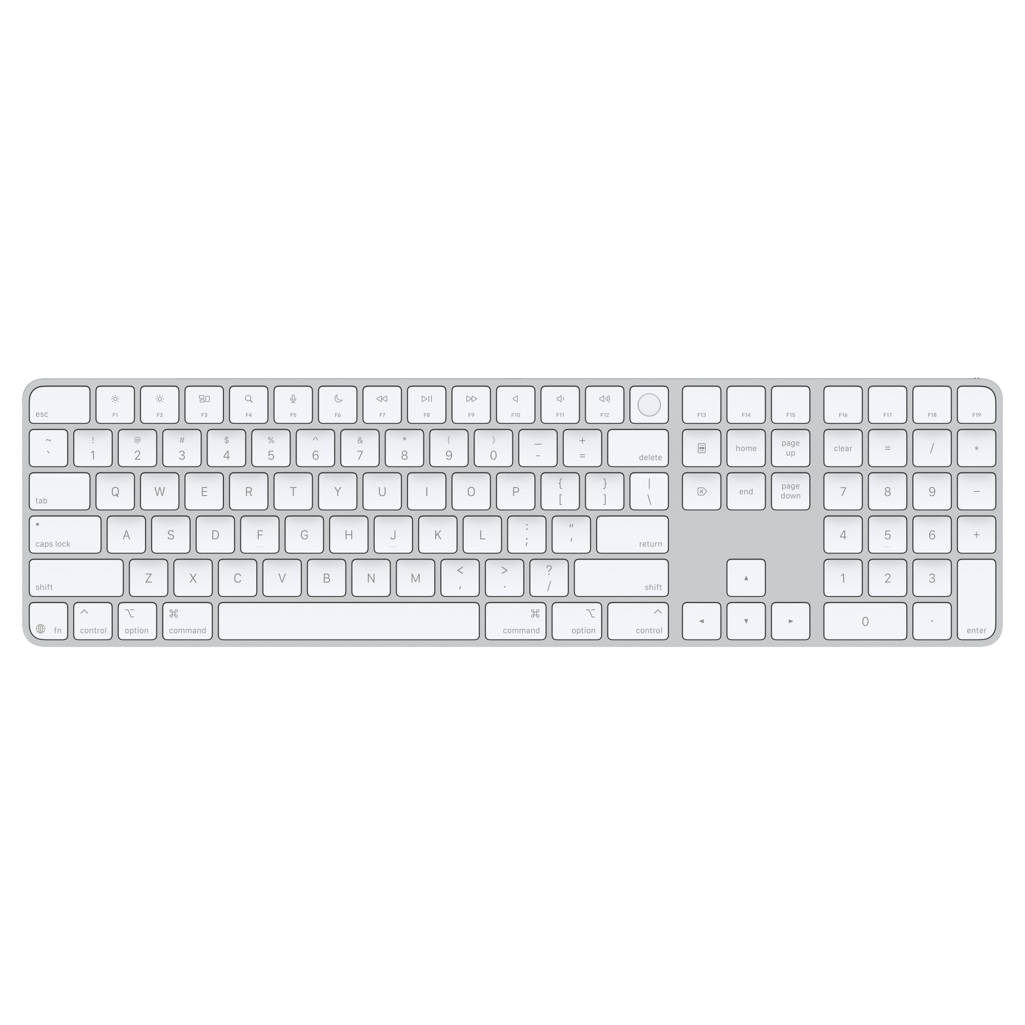 Magic Keyboard with Touch ID and Numeric Keypad for Mac models with Apple silicon - US English - White Keys (2024)