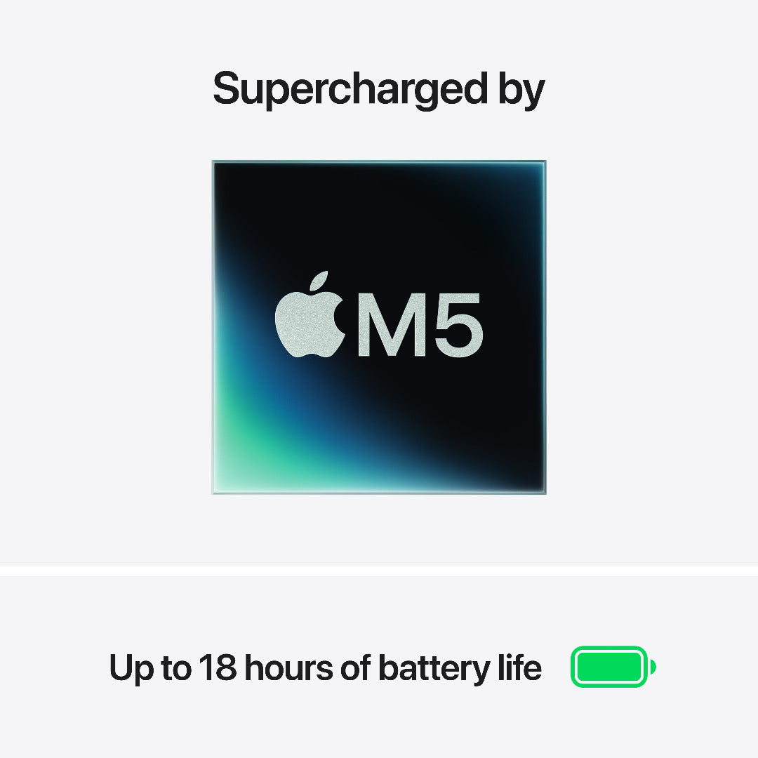 13-inch MacBook Air M5 chip with 10‑core CPU and 10‑core GPU