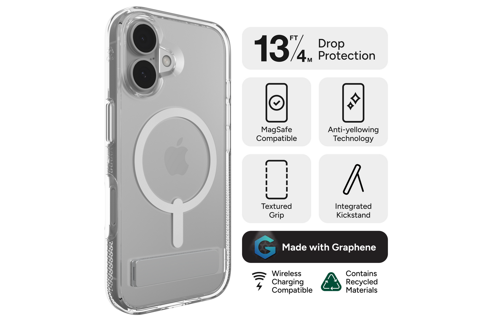 ZAGG iPhone 16 Series Crystal Palace Snap Clear