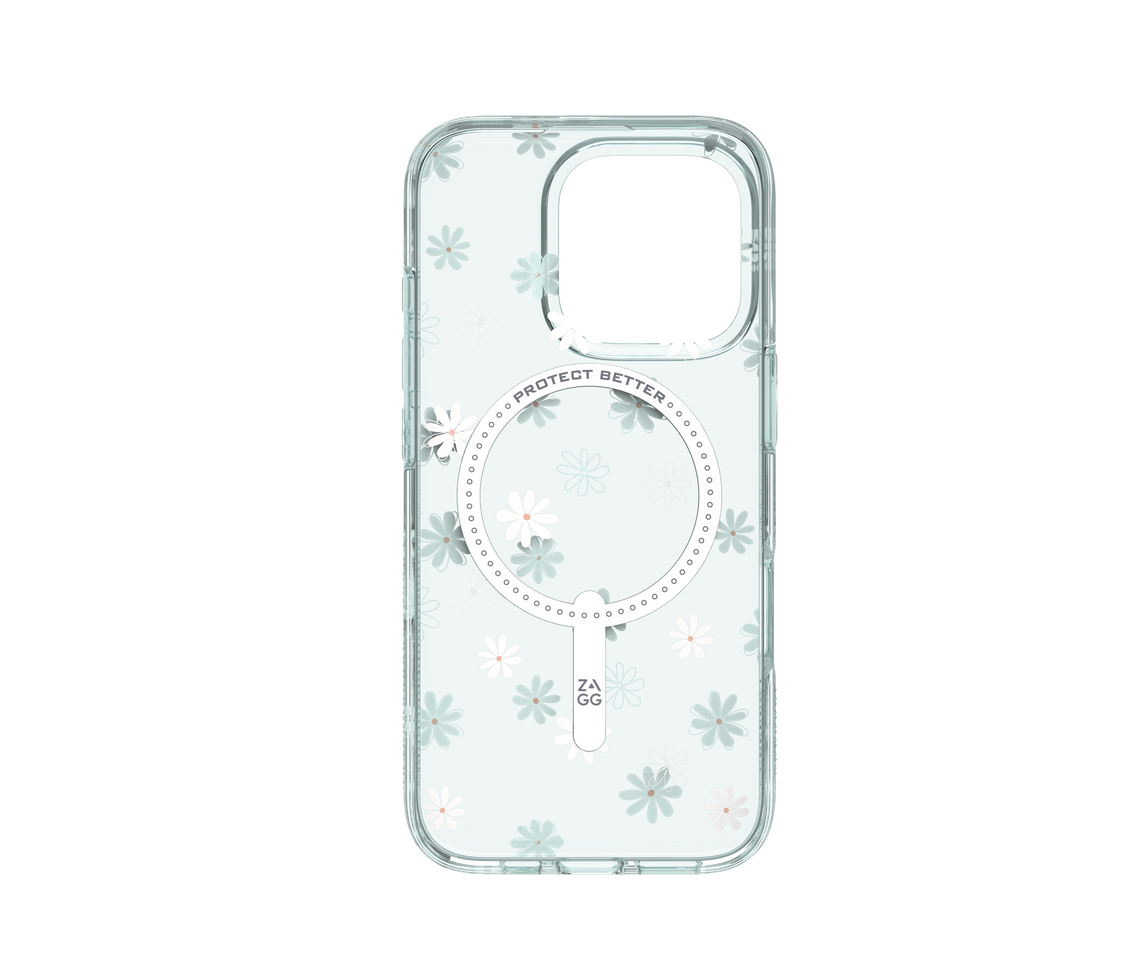 ZAGG iPhone 16 Series Case Milan Green Daisies