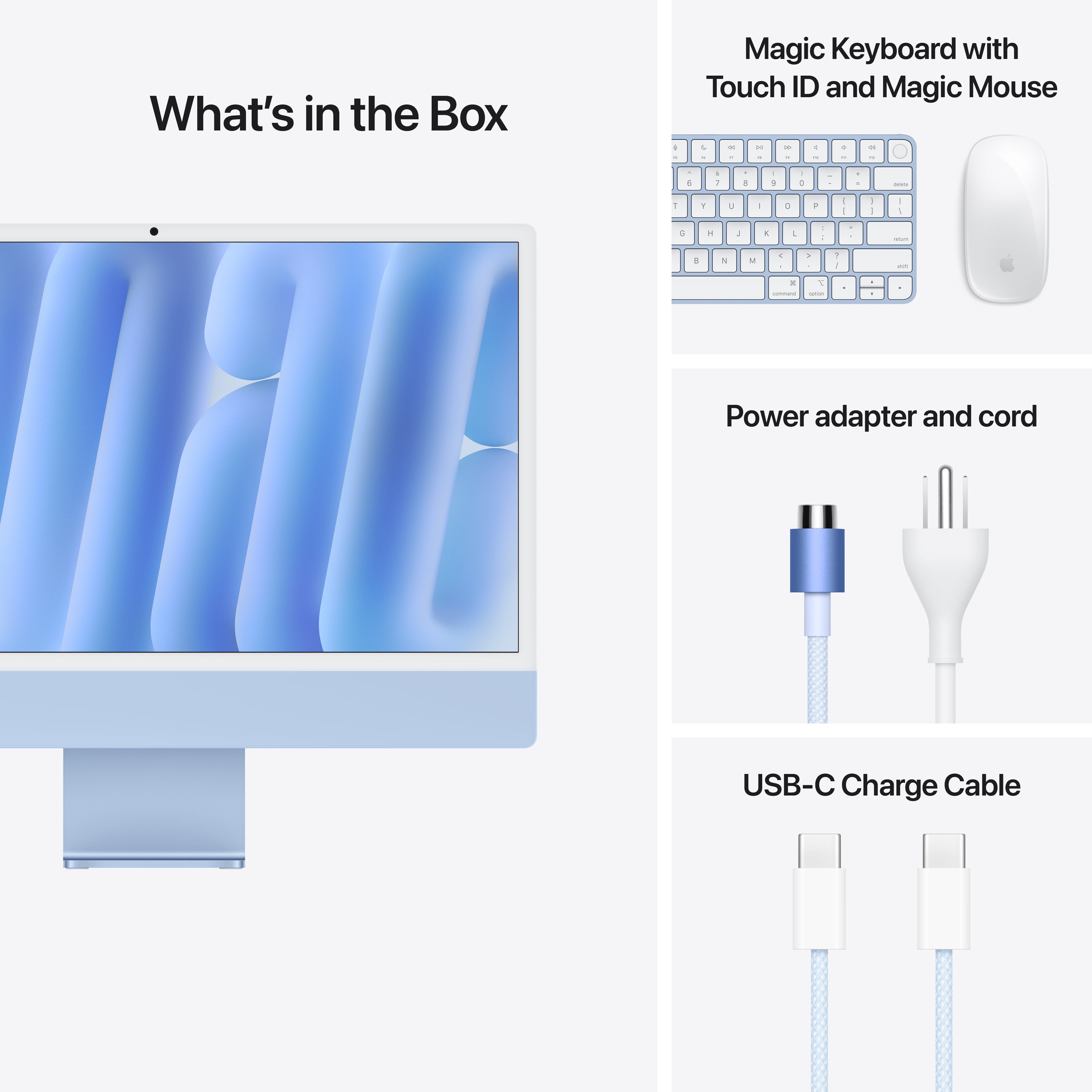 24-inch iMac with Retina 4.5K display: Apple M4 chip with 10‑core CPU and 10‑core