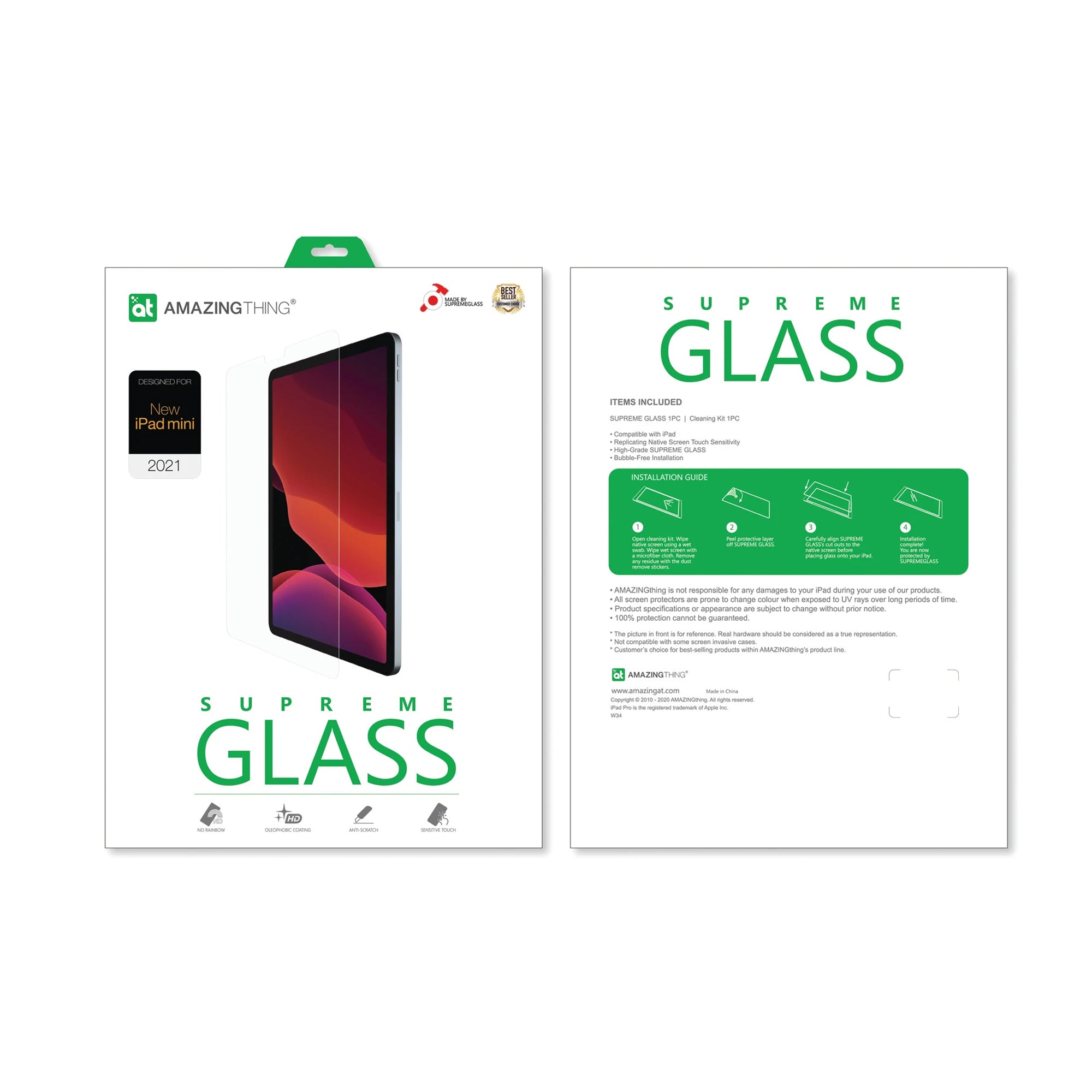 AmazingThing Supreme Tempered Glass for iPad