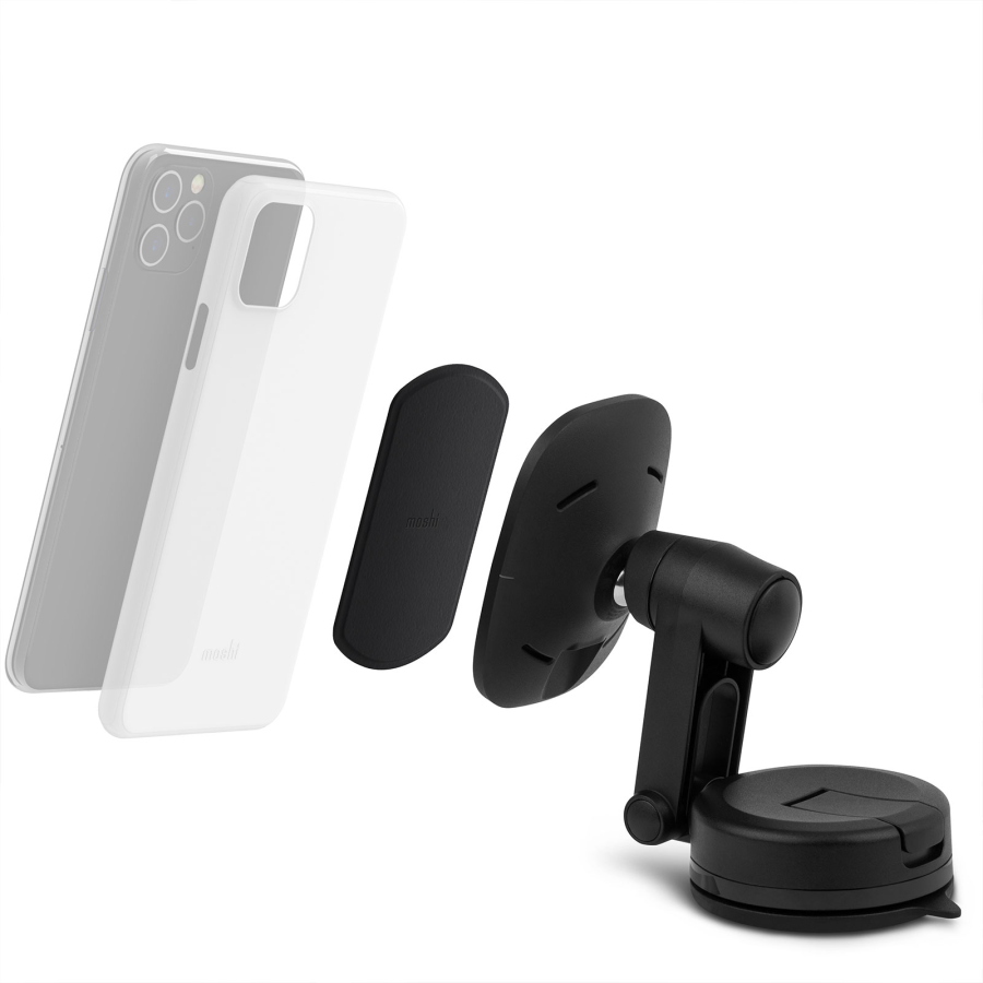 Moshi SnapTo Universal Car Mount with Wireless Charging Black