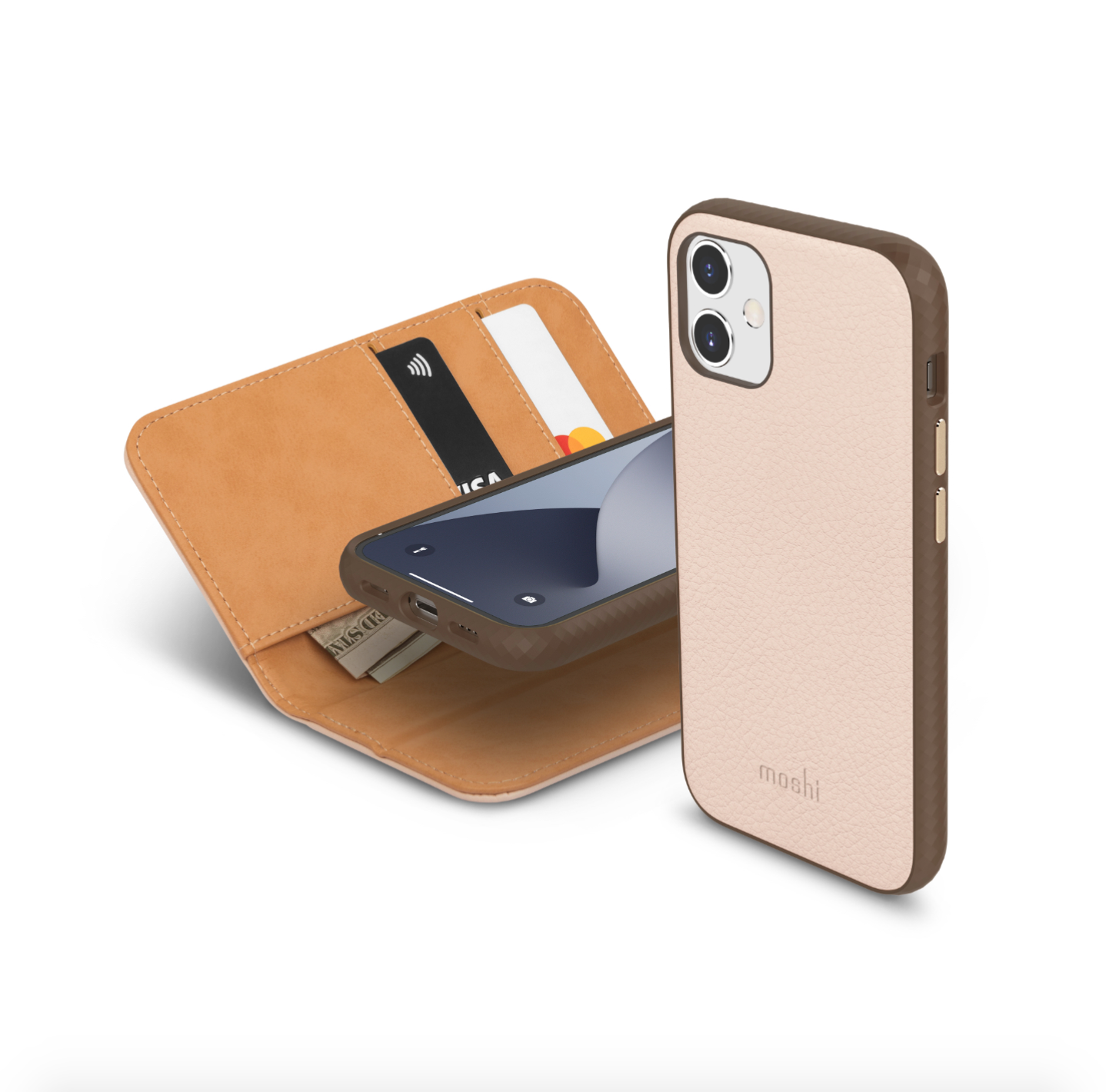 Moshi Overture Case with Detachable Magnetic Wallet for iPhone 12 Mini